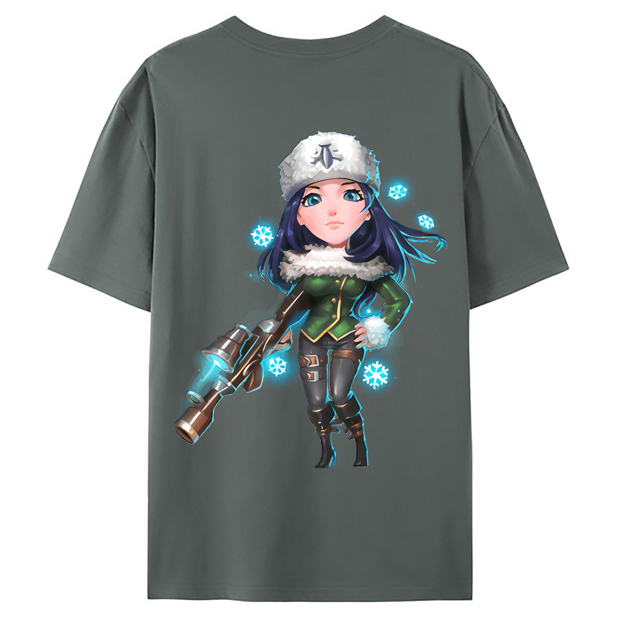 （画像用） リーグ・オブ・レジェンド League of Legends LOL 綿100％ メンズ半袖Tシャツ（バックプリント） 通気性
